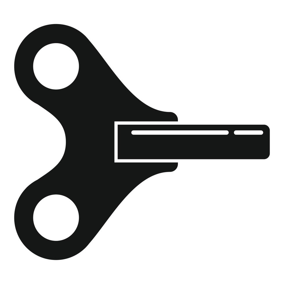 Watch repair gold key icon, simple style vector