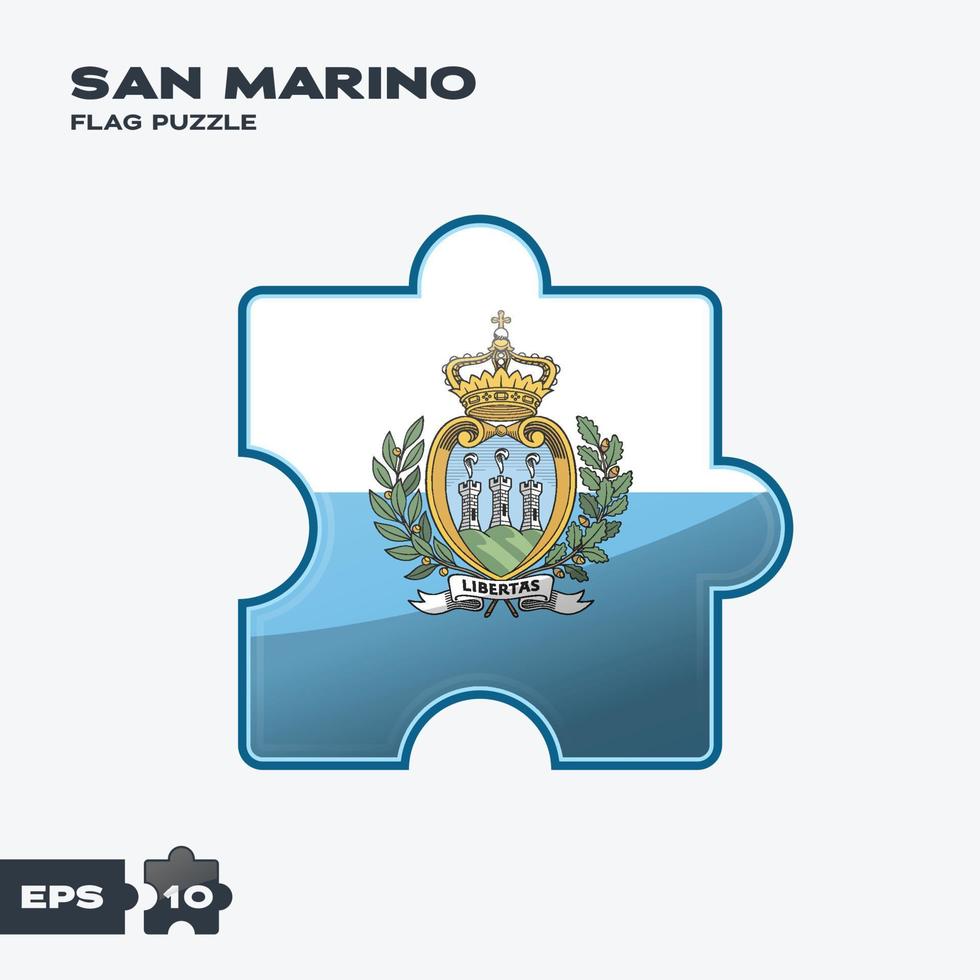 San Marino Flag Puzzle vector