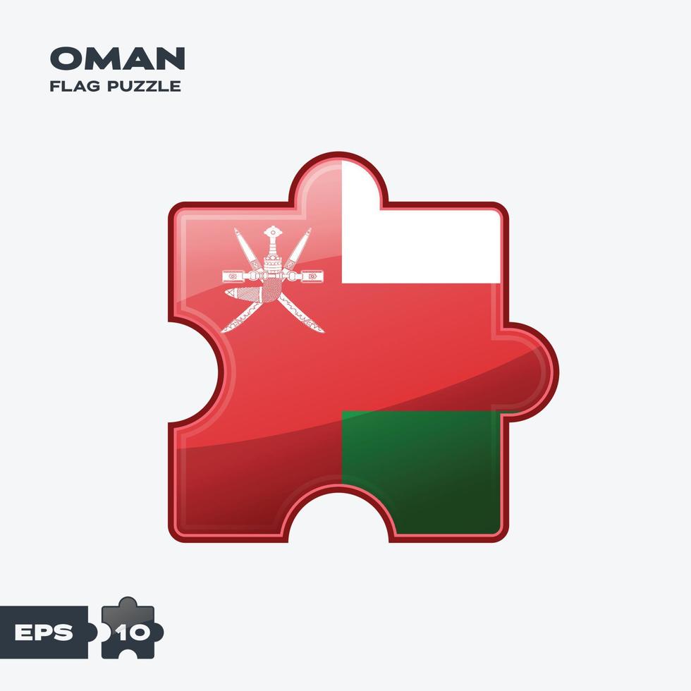 Oman Flag Puzzle vector