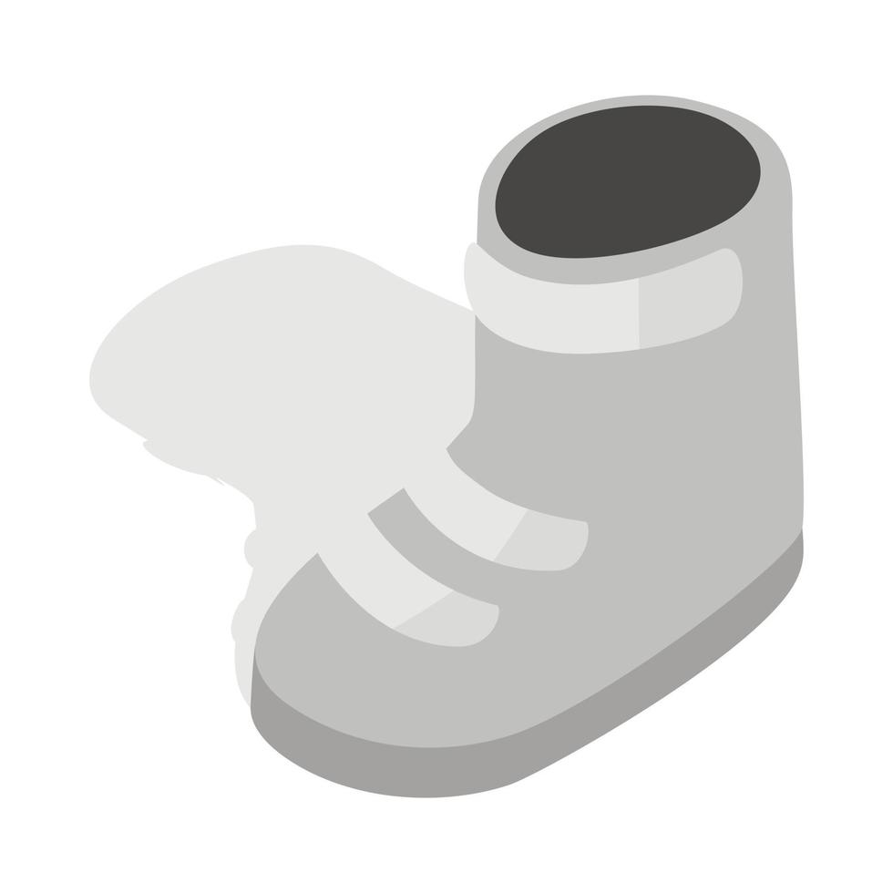 Snowboard boots icon, isometric 3d style vector