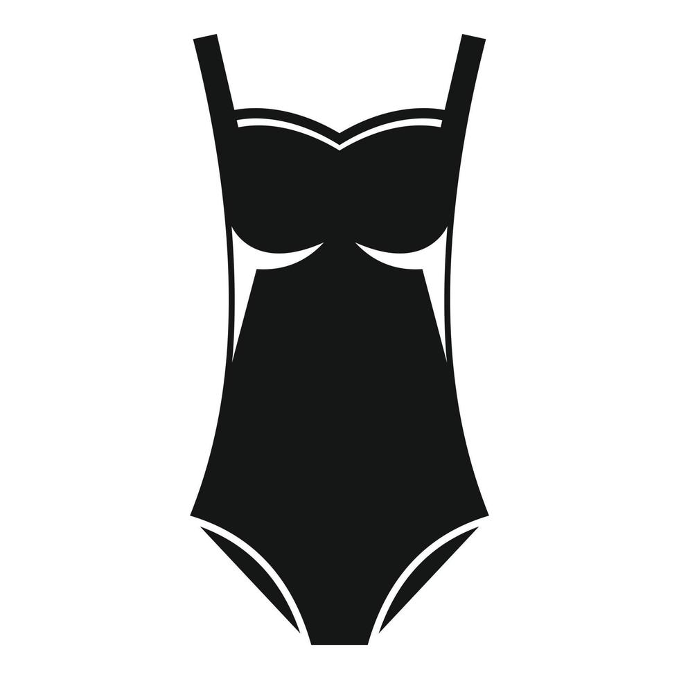 icono de traje de baño de playa, estilo simple vector