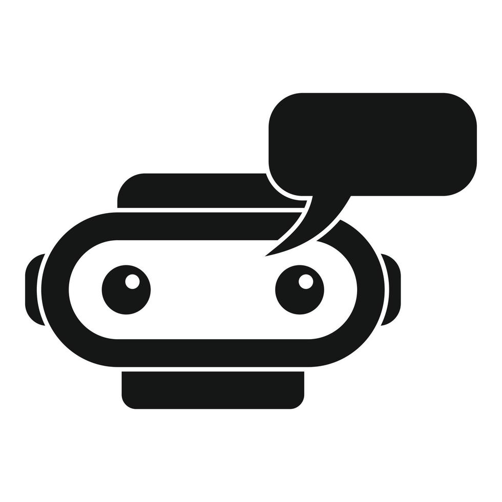 Chatbot sms icon, simple style vector