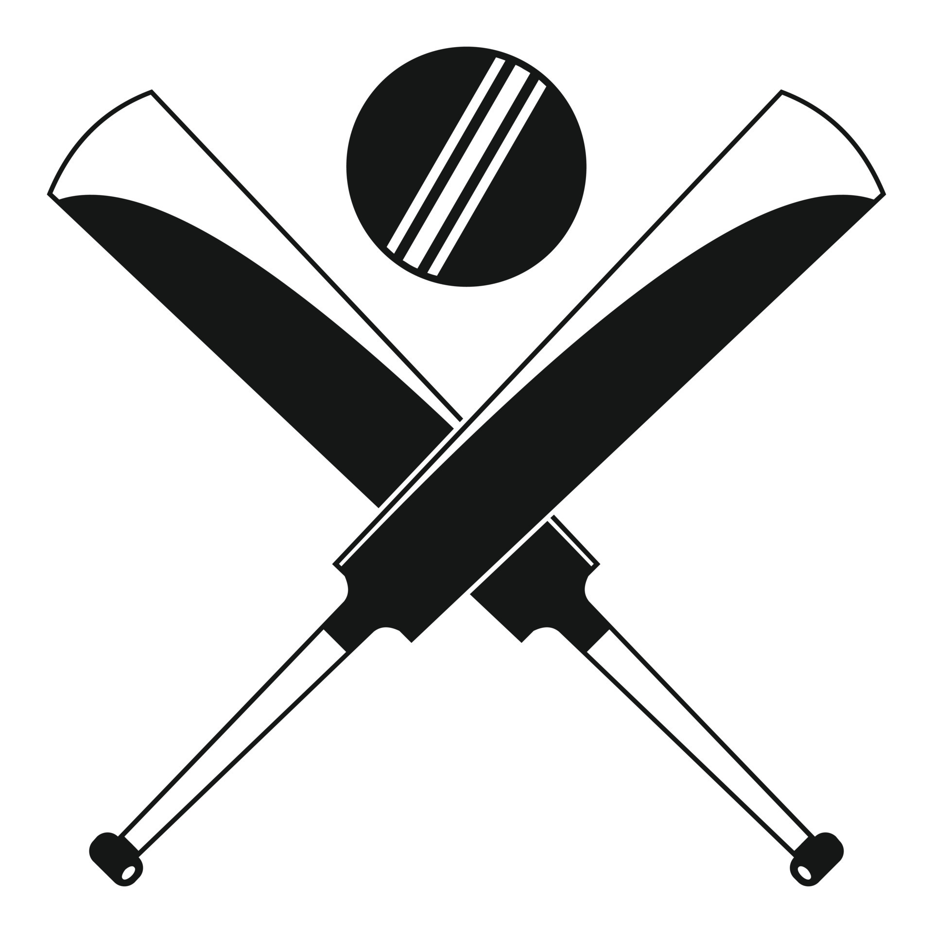 Cricket bats logo, simple style 14526538 Vector Art at Vecteezy