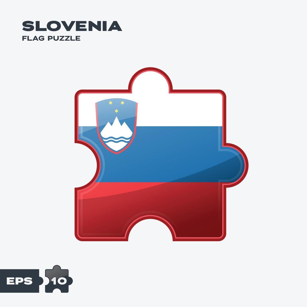 rompecabezas de la bandera de eslovenia vector