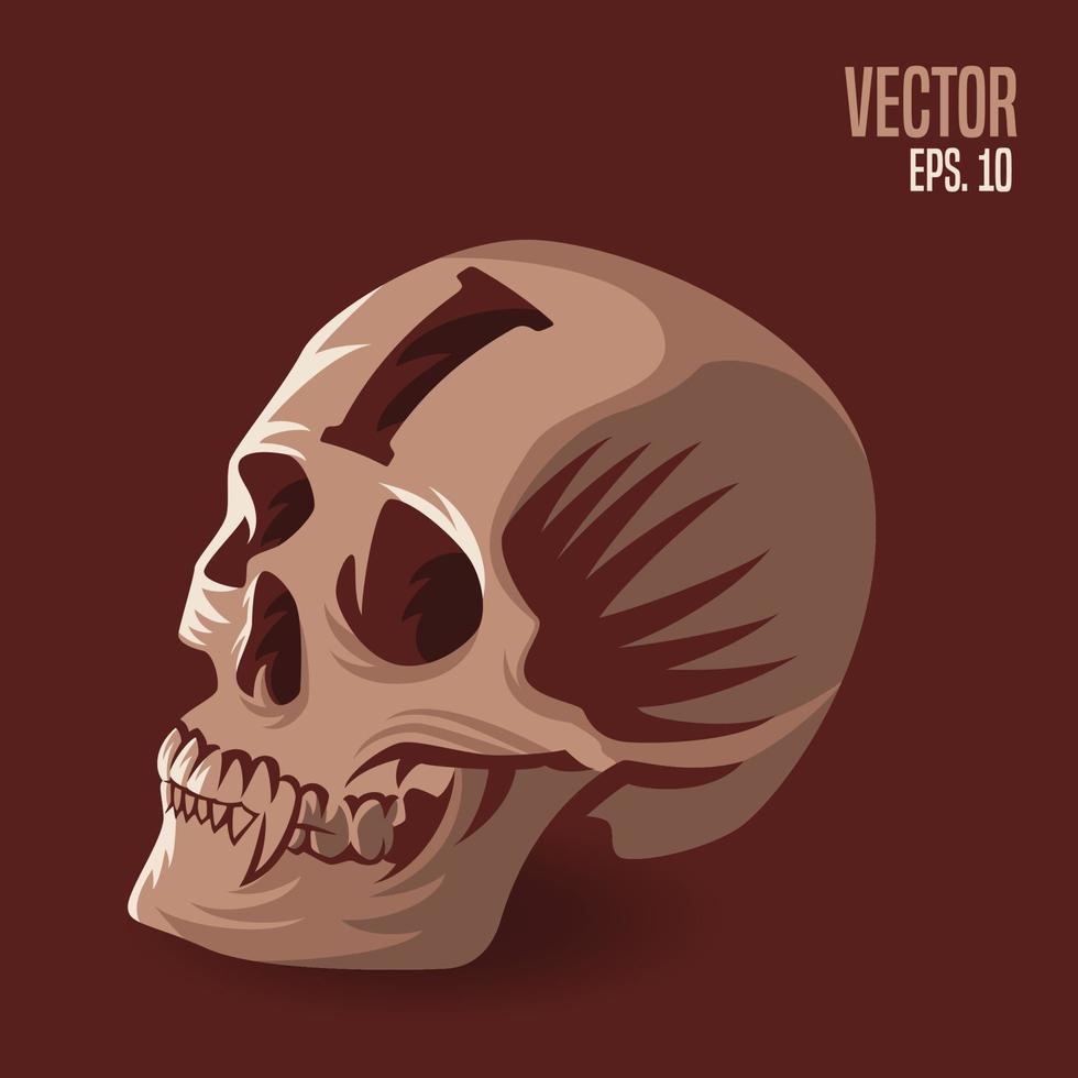 Skull Alphabet I Illustration vector