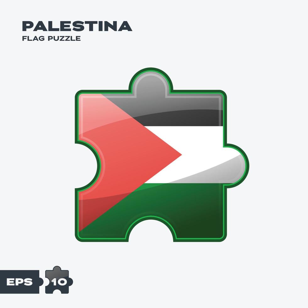 rompecabezas de la bandera palestina vector
