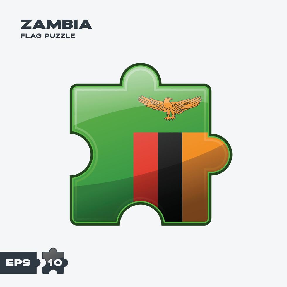 Zambia Flag Puzzle vector