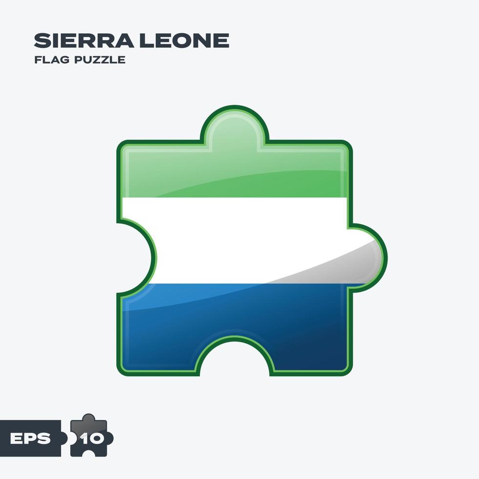 Sierra Leone Flag Puzzle vector