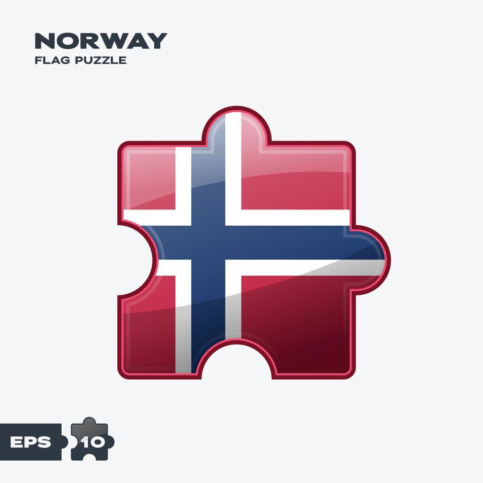 rompecabezas de la bandera de noruega vector