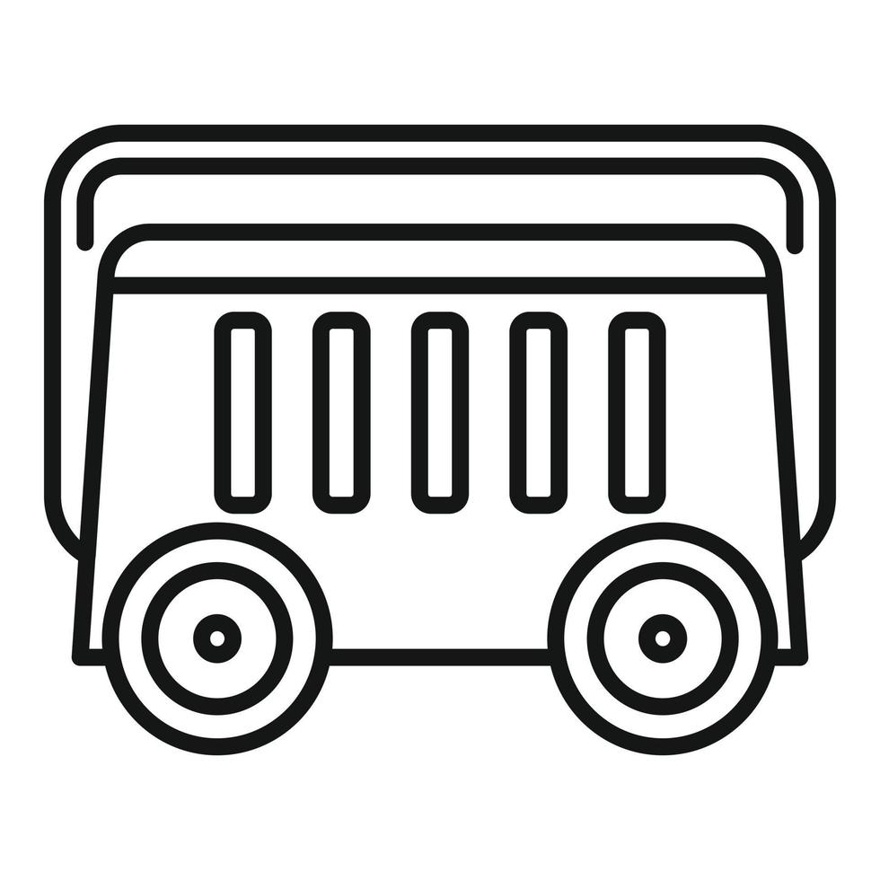 Portable generator icon, outline style vector