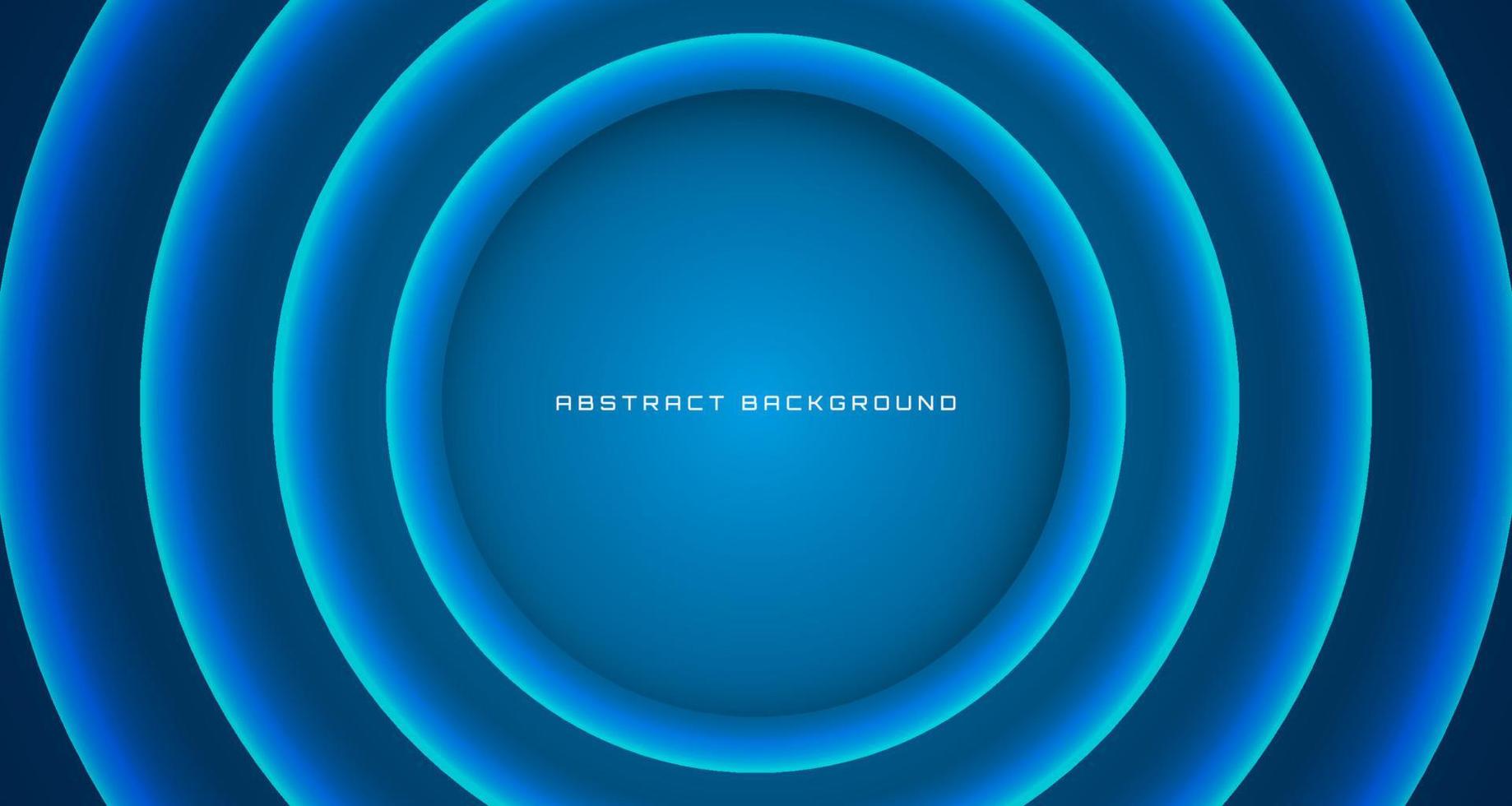 3D blue techno abstract background overlap layer on dark space with light circles decoration. Graphic design element cutout style concept for banner, flyer, card, brochure cover, or landing page vector