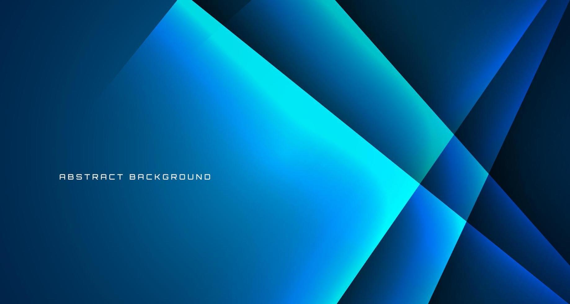 Capa superpuesta de fondo abstracto tecno azul 3d en espacio oscuro con decoración de línea clara. concepto de estilo de recorte de elemento de diseño gráfico para banner, volante, tarjeta, portada de folleto o página de inicio vector