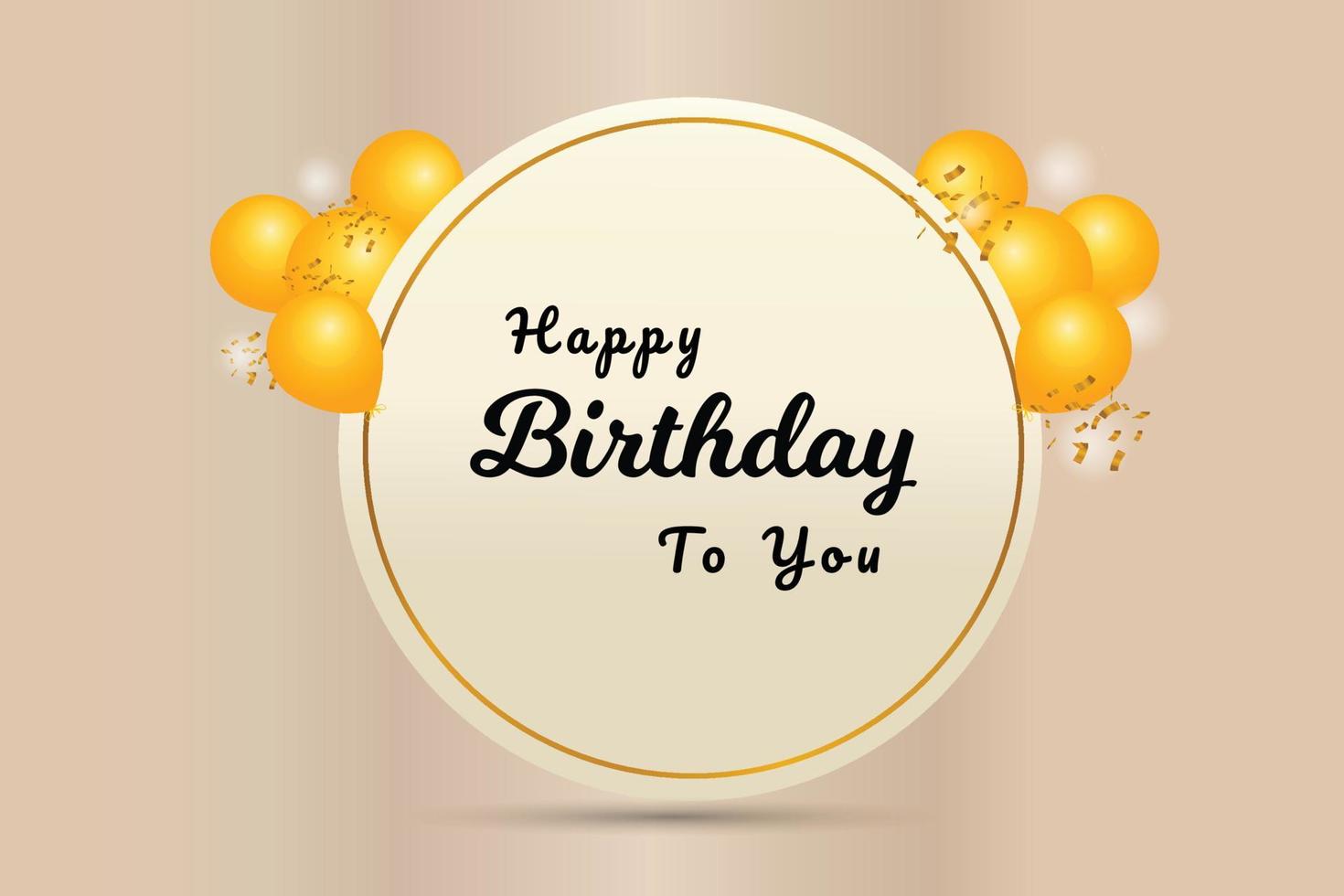 Happy Birthday celebration banner design. vector