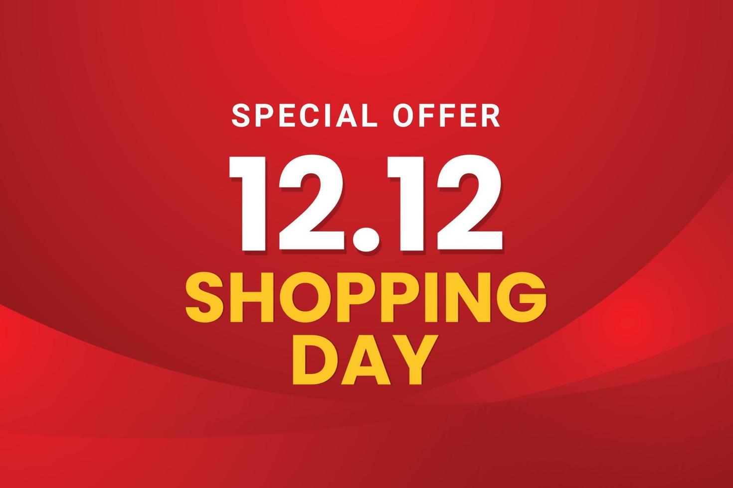 12.12 shopping day sale banner design. vector