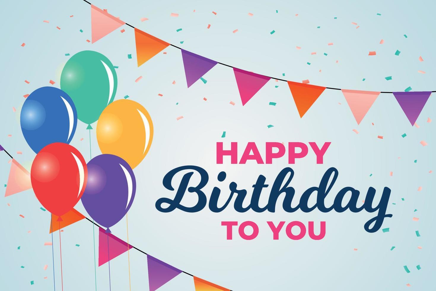 Happy birthday celebration with balloons design vector