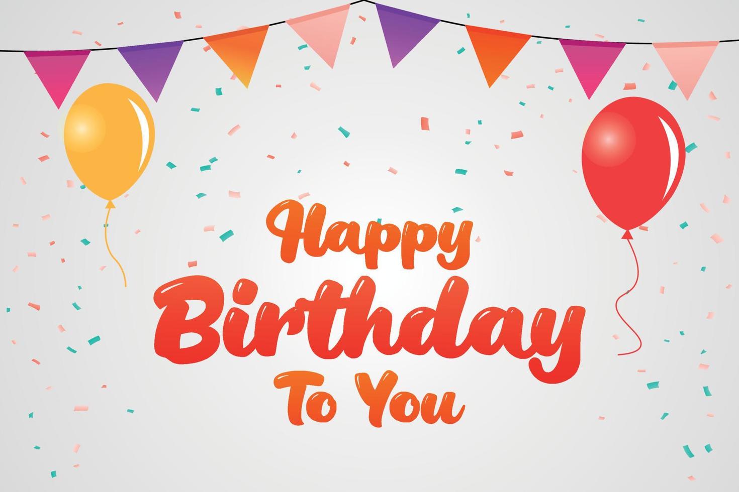 Happy birthday card with balloons design vector