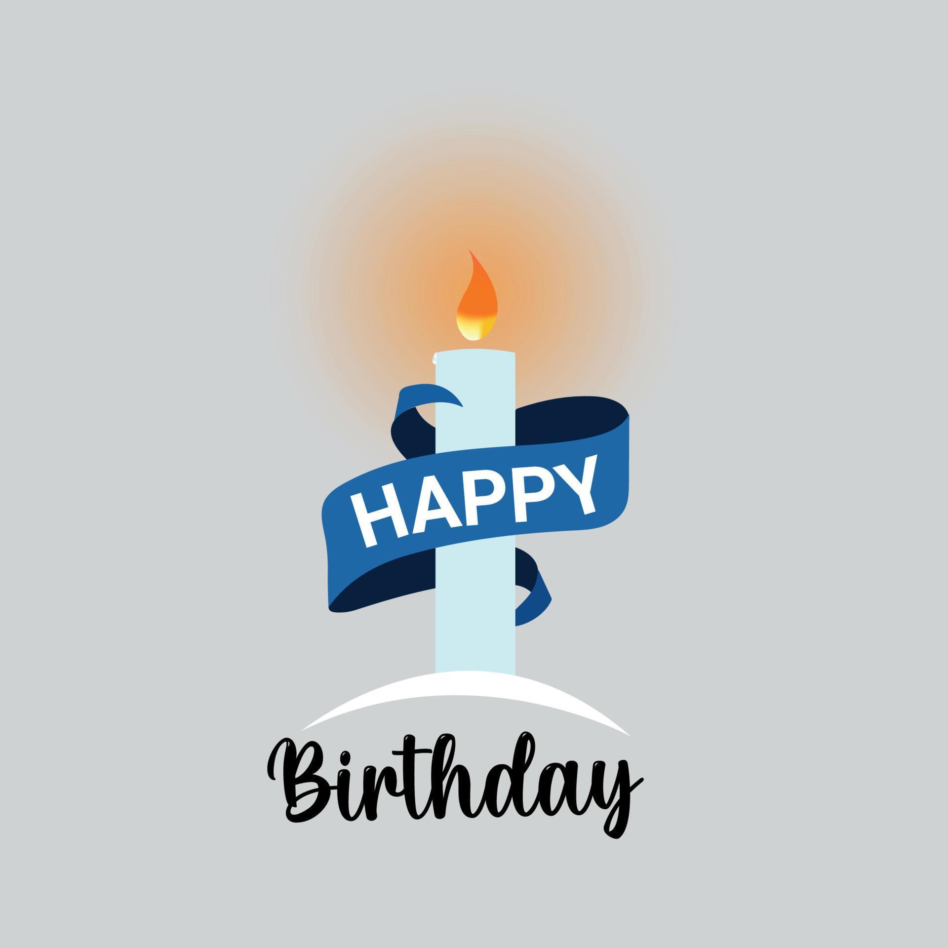 Happy birthday text with birthday candles 14526672 Vector Art at Vecteezy