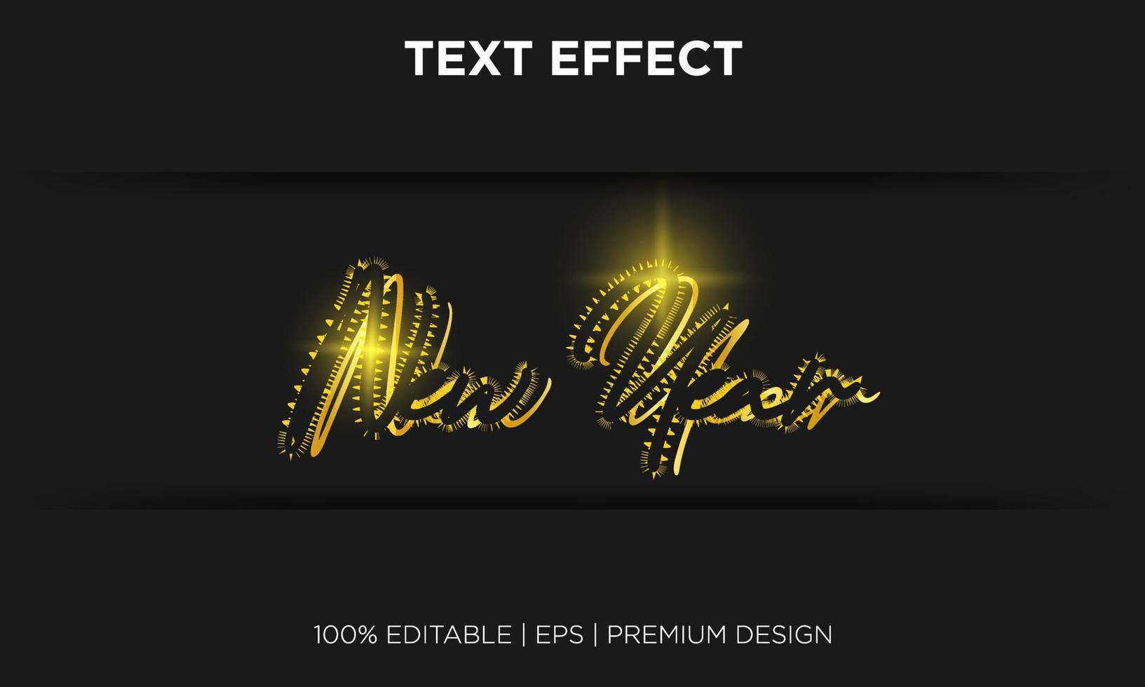 editable text effect style new year vector