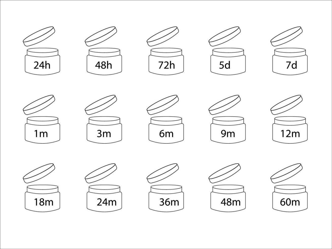 Cosmetic packaging symbol vector