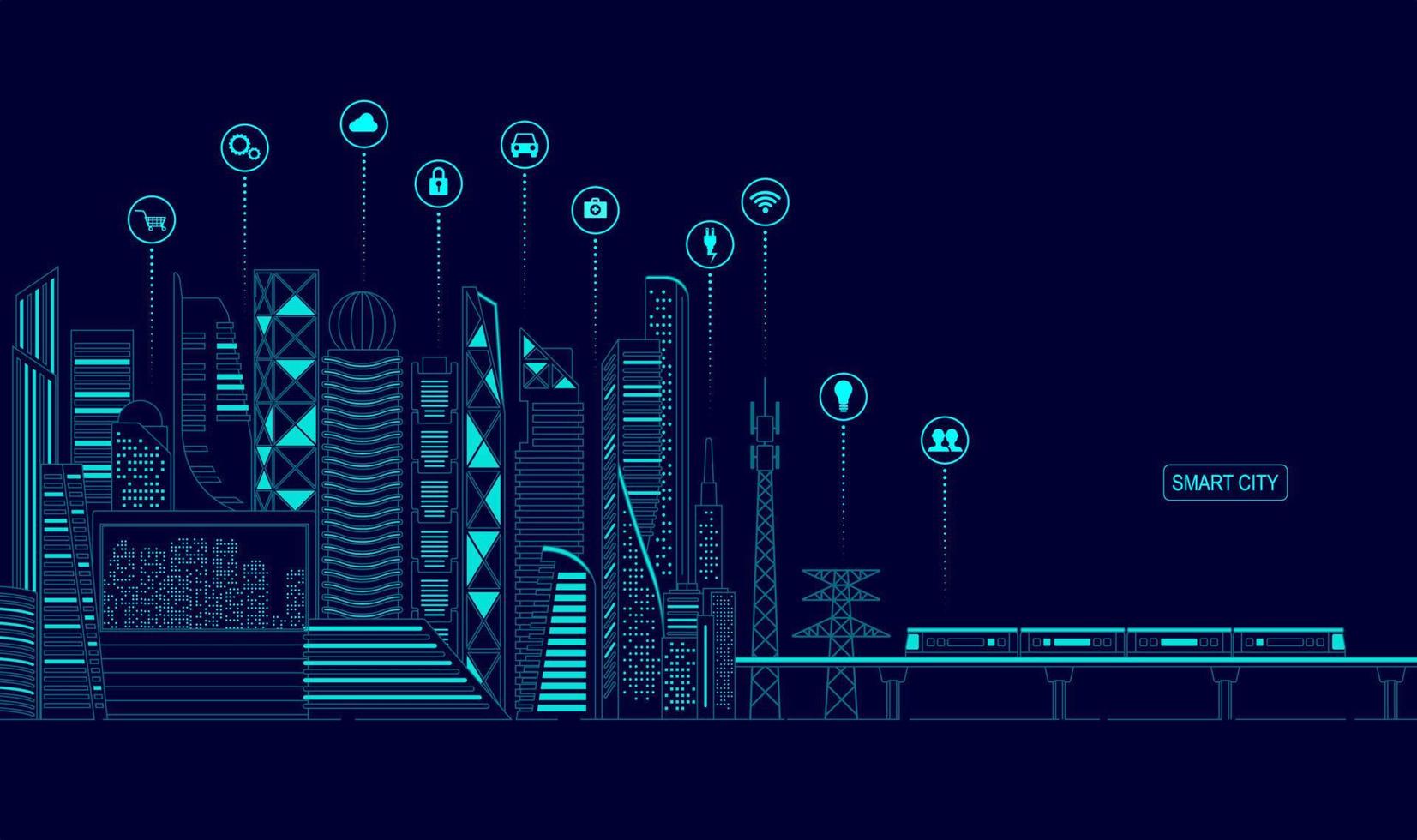 smart city concept vector