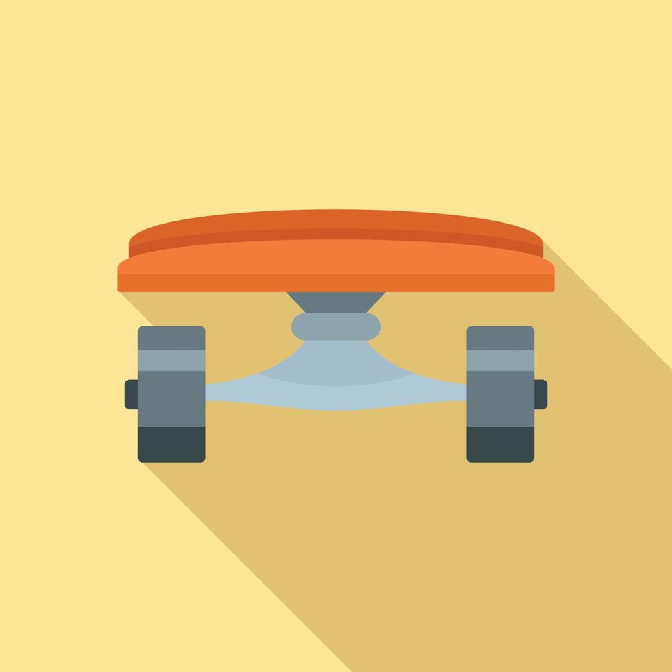 Front of skateboard icon, flat style vector