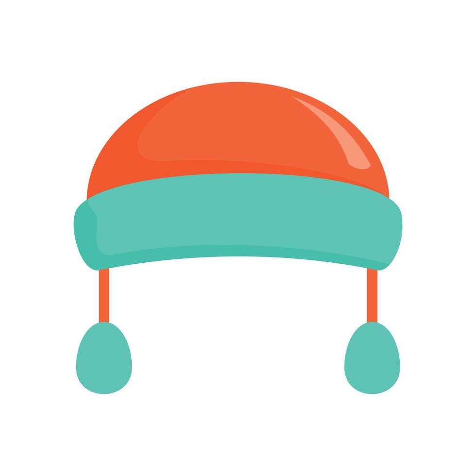 Winter fashion headwear icon, flat style vector