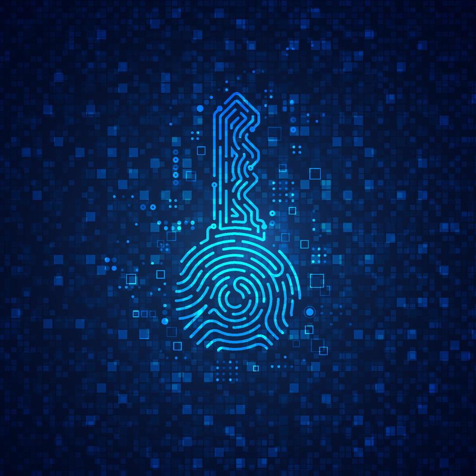 cyber fingerprint Key vector