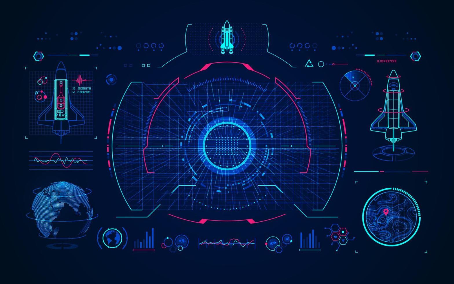 interfaz del transbordador espacial vector