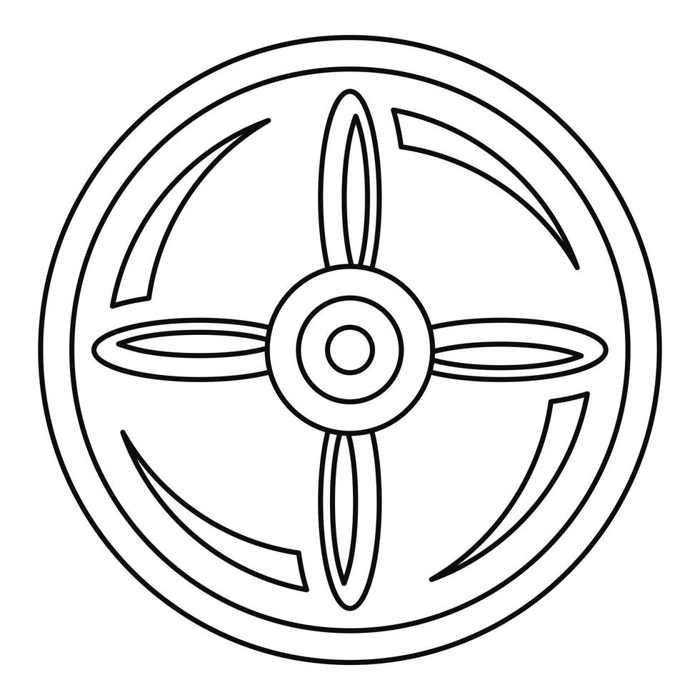 Drone propeller icon, outline style vector
