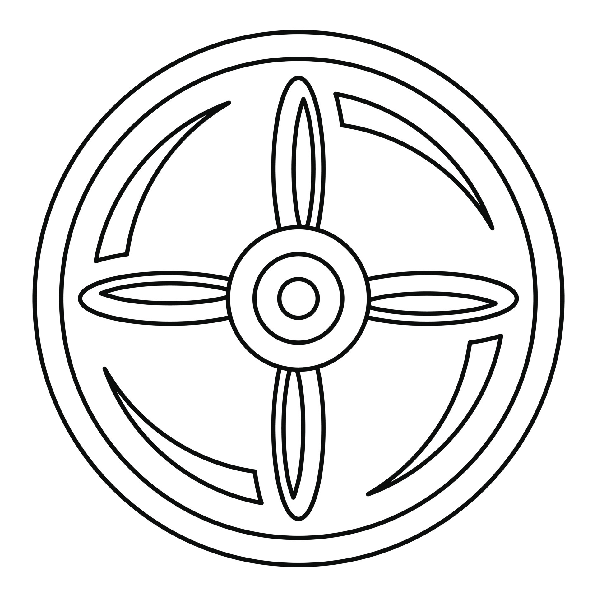 Drone propeller icon, outline style 14526810 Vector Art at Vecteezy
