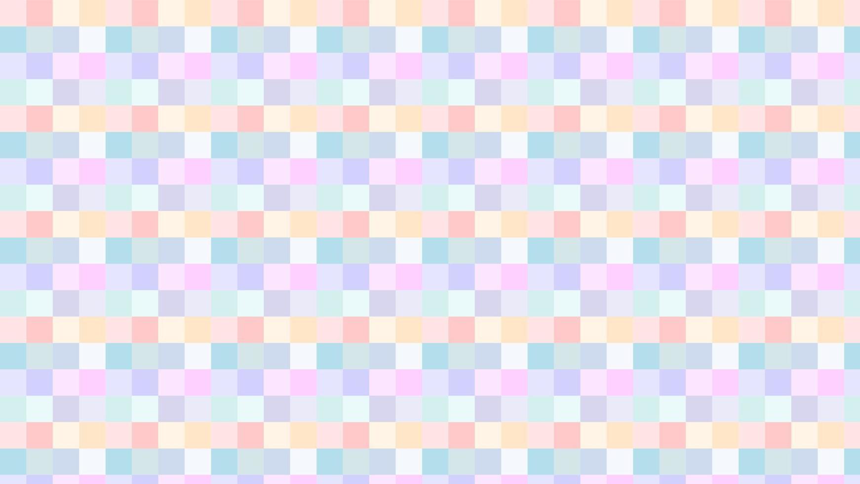 aesthetic cute pastel blue, pink, purple and yellow checkers, gingham, plaid, multicolor checkerboard background illustration, perfect for backdrop, background, wallpaper, cover vector