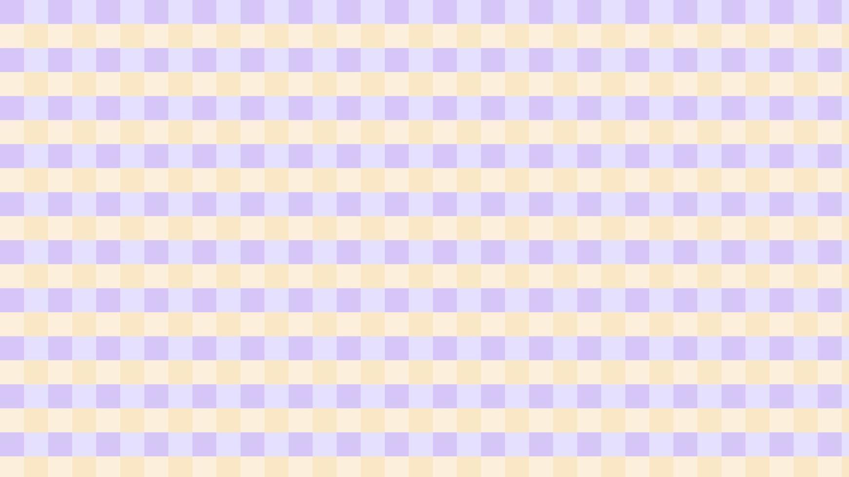 aesthetic cute pastel purple and yellow checkers, gingham, plaid, multicolor checkerboard background illustration, perfect for backdrop, background, wallpaper, cover vector