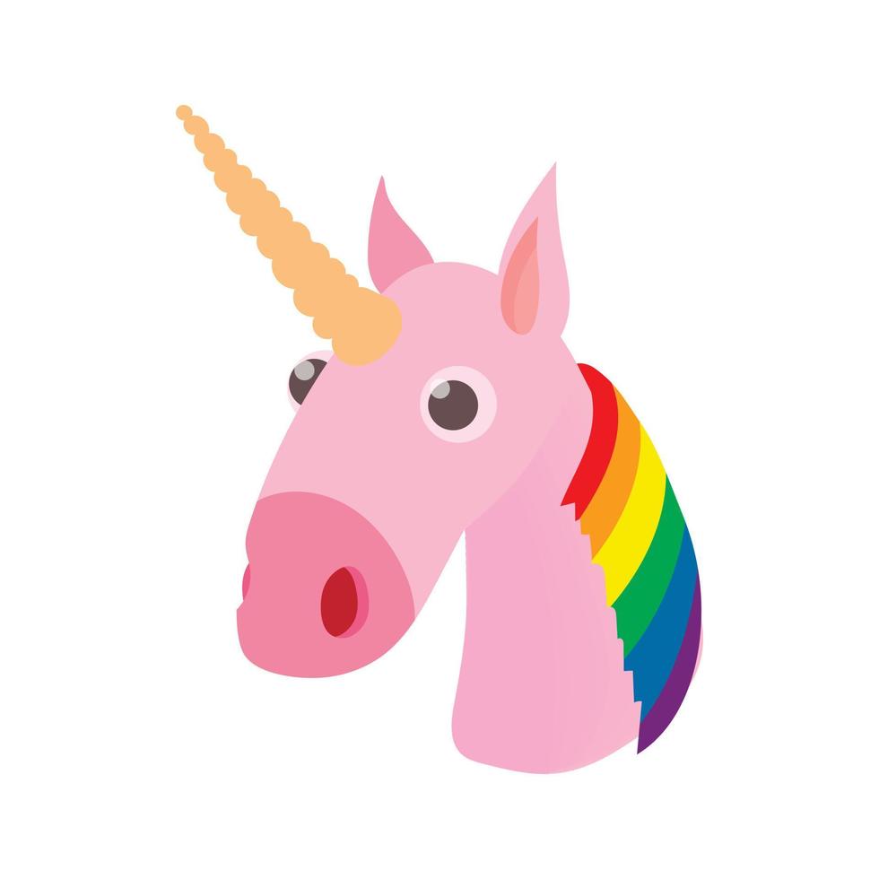 icono de unicornio arcoiris lgbt, estilo de dibujos animados vector