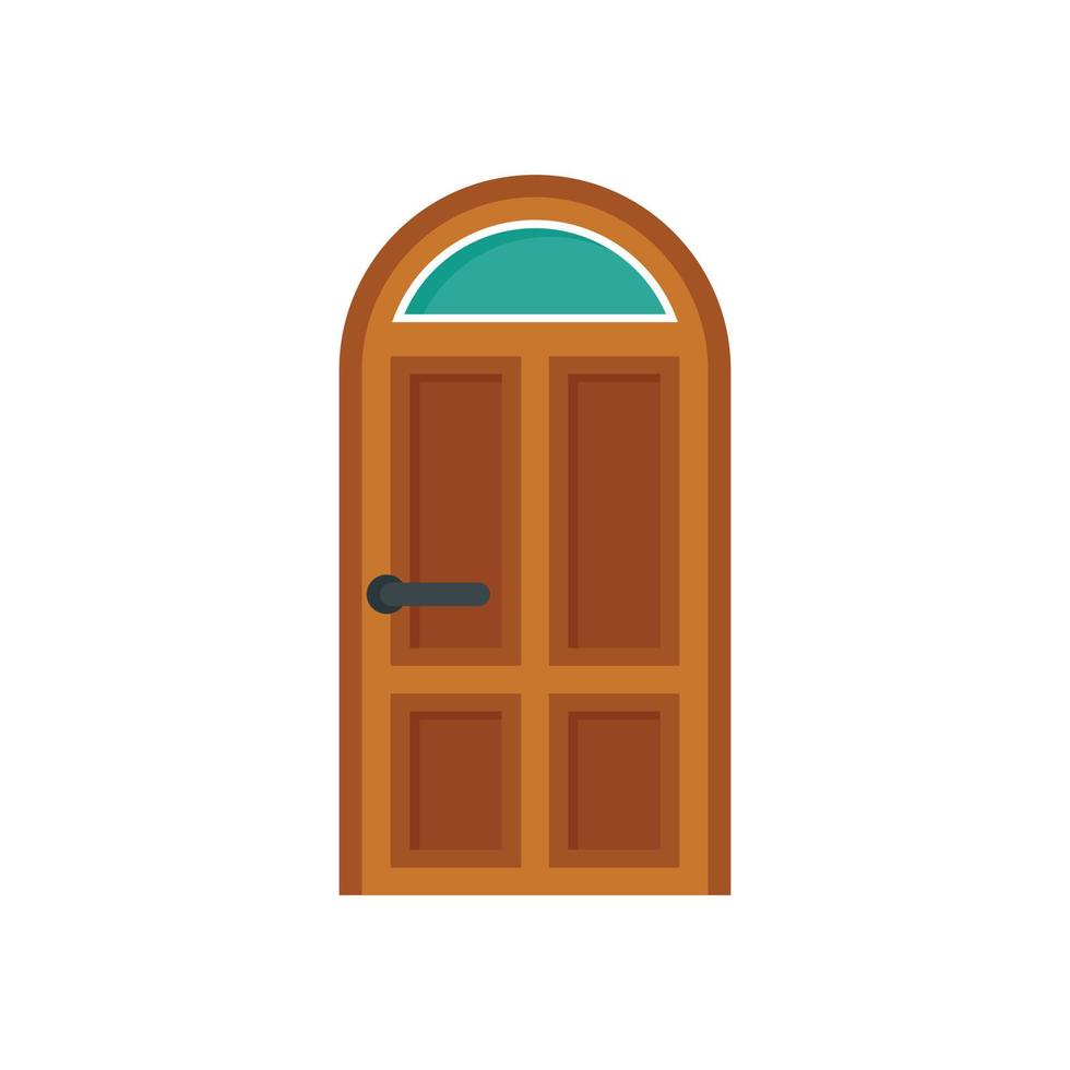 Security door icon, flat style vector