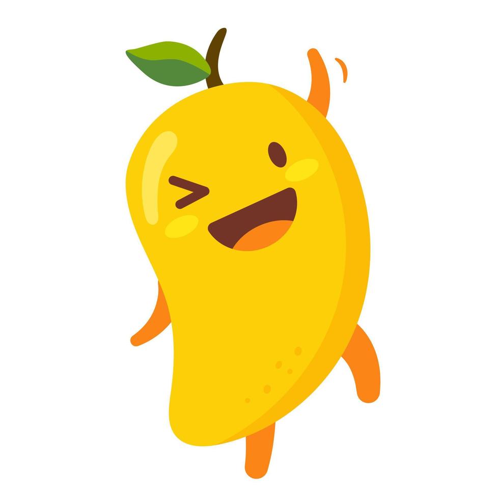 personaje de dibujos animados de mango vector