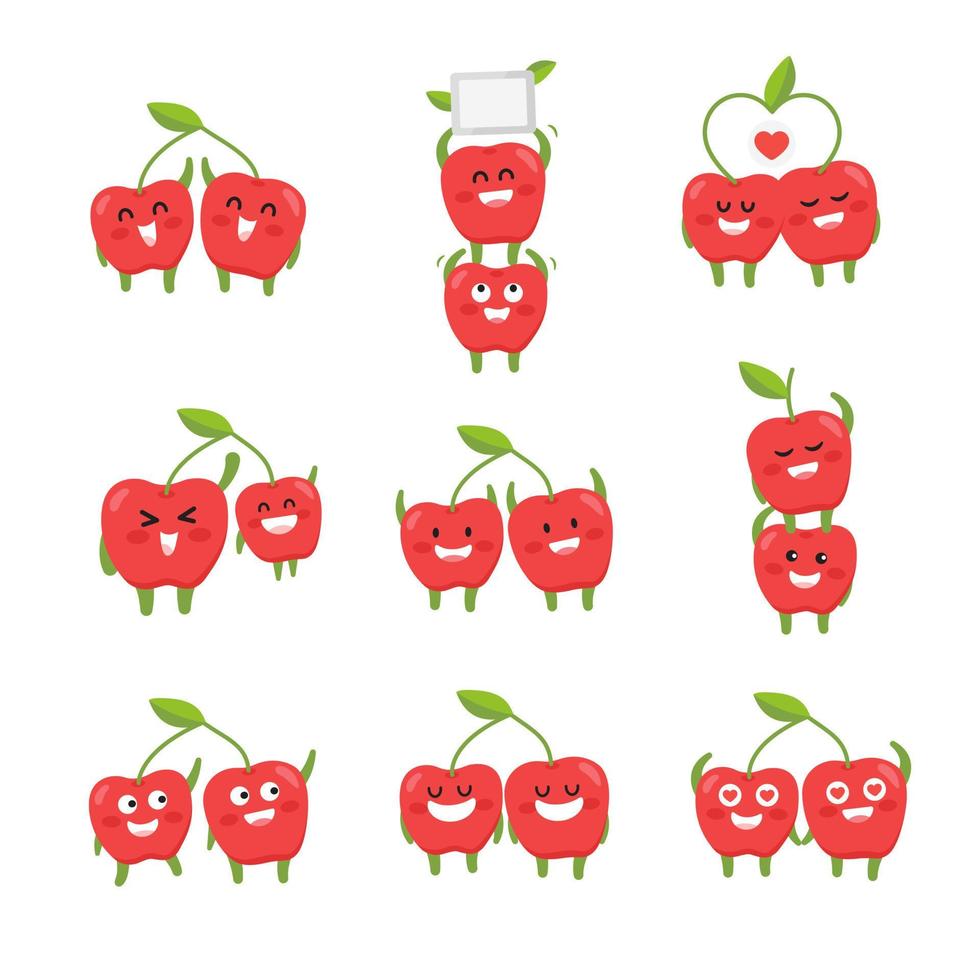 Cherry Cartoon Character vector