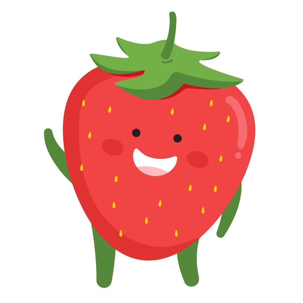Strawberry Cartoon Character vector