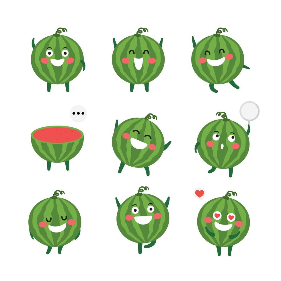 Watermelon Cartoon Character vector