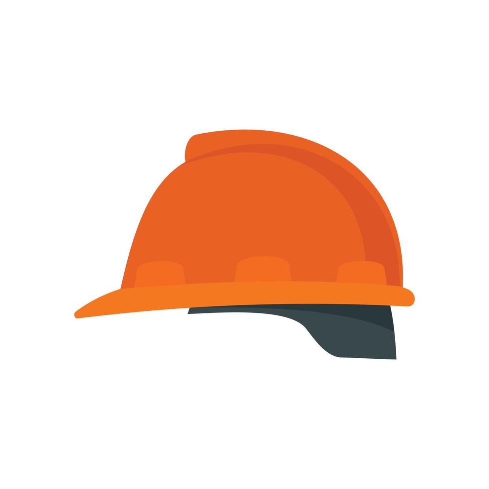 Architect helmet icon, flat style vector