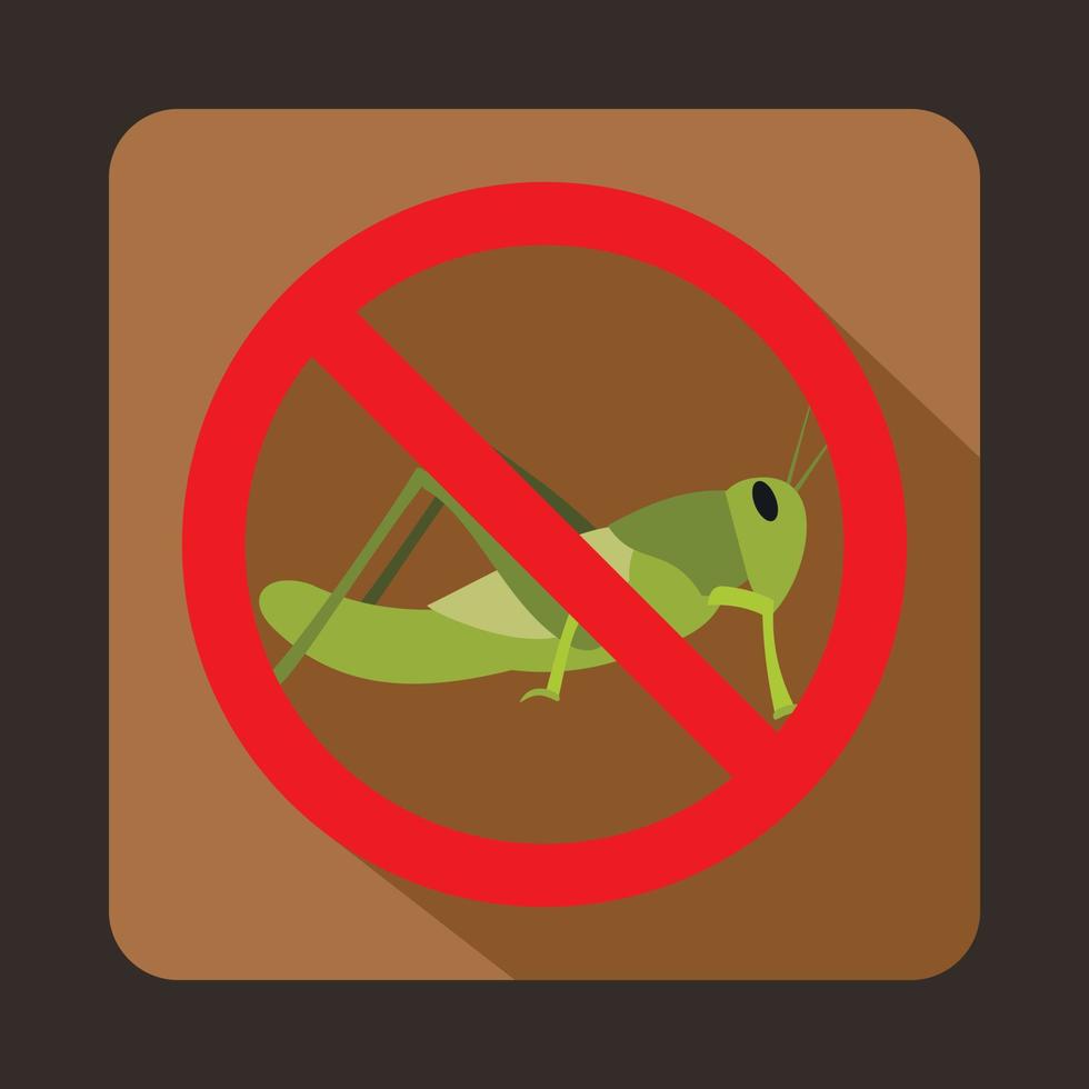 No locust sign icon, flat style vector