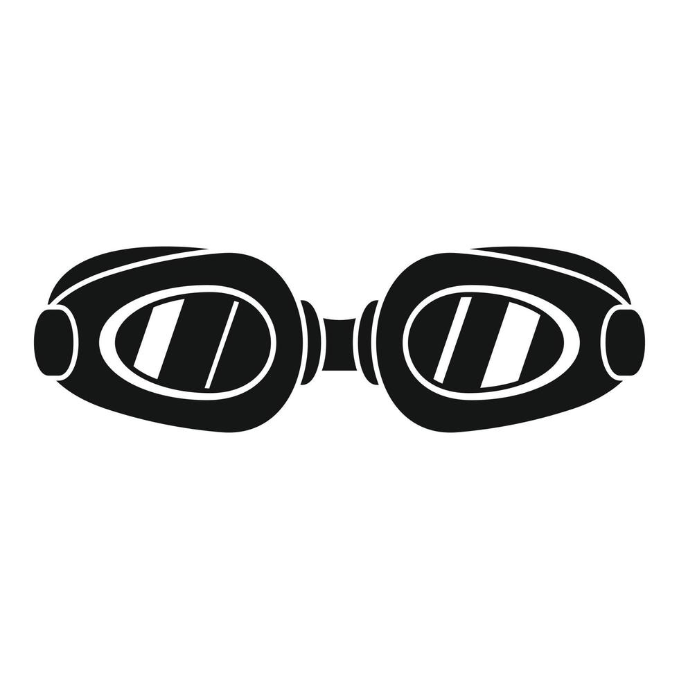 icono de gafas de natación, estilo simple vector