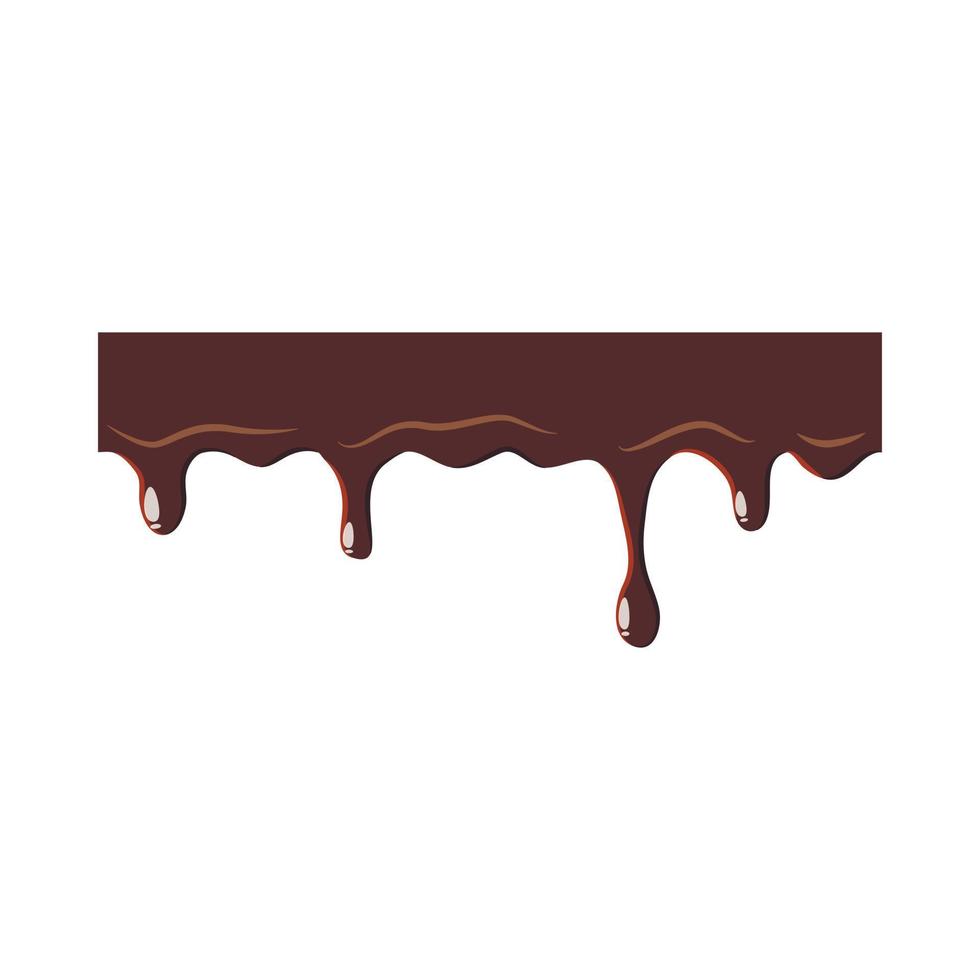 icono de chocolate que fluye hacia abajo vector