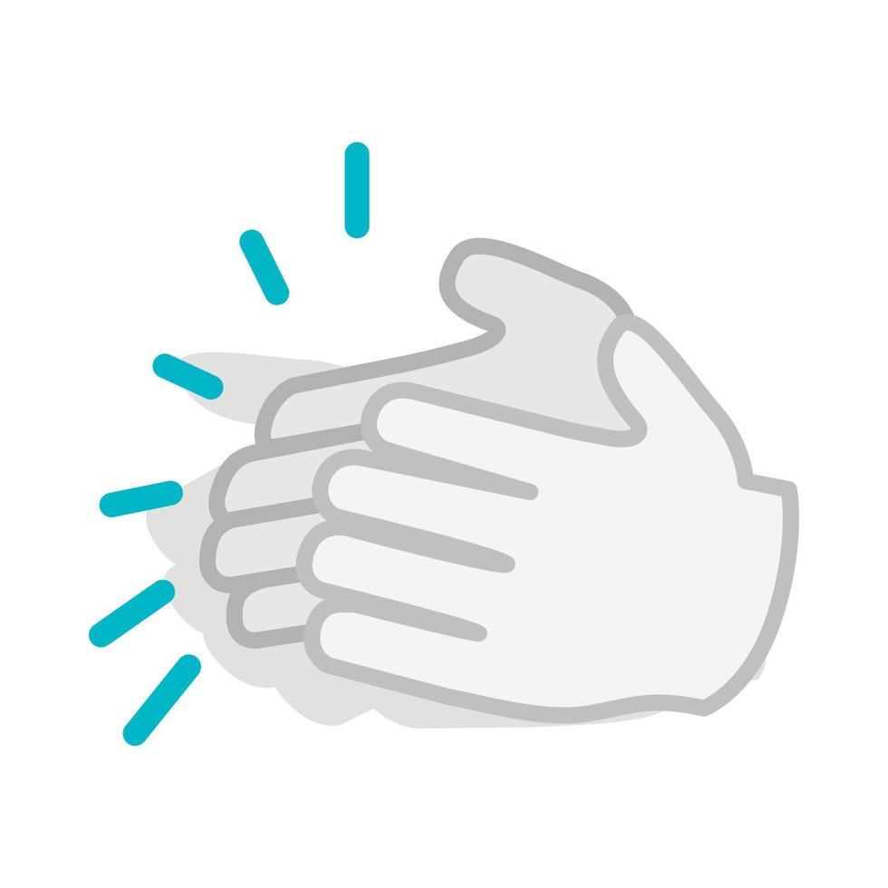 Applause, clapping hands icon, isometric 3d style vector