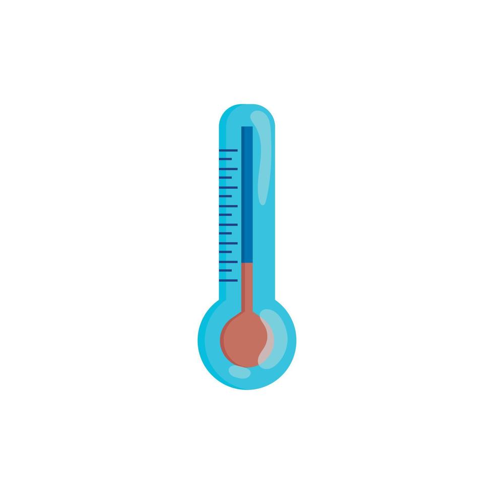 Thermometer icon in cartoon style vector