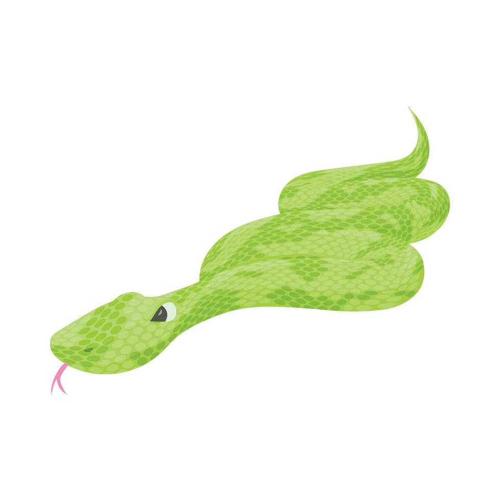 Snake icon, cartoon style vector