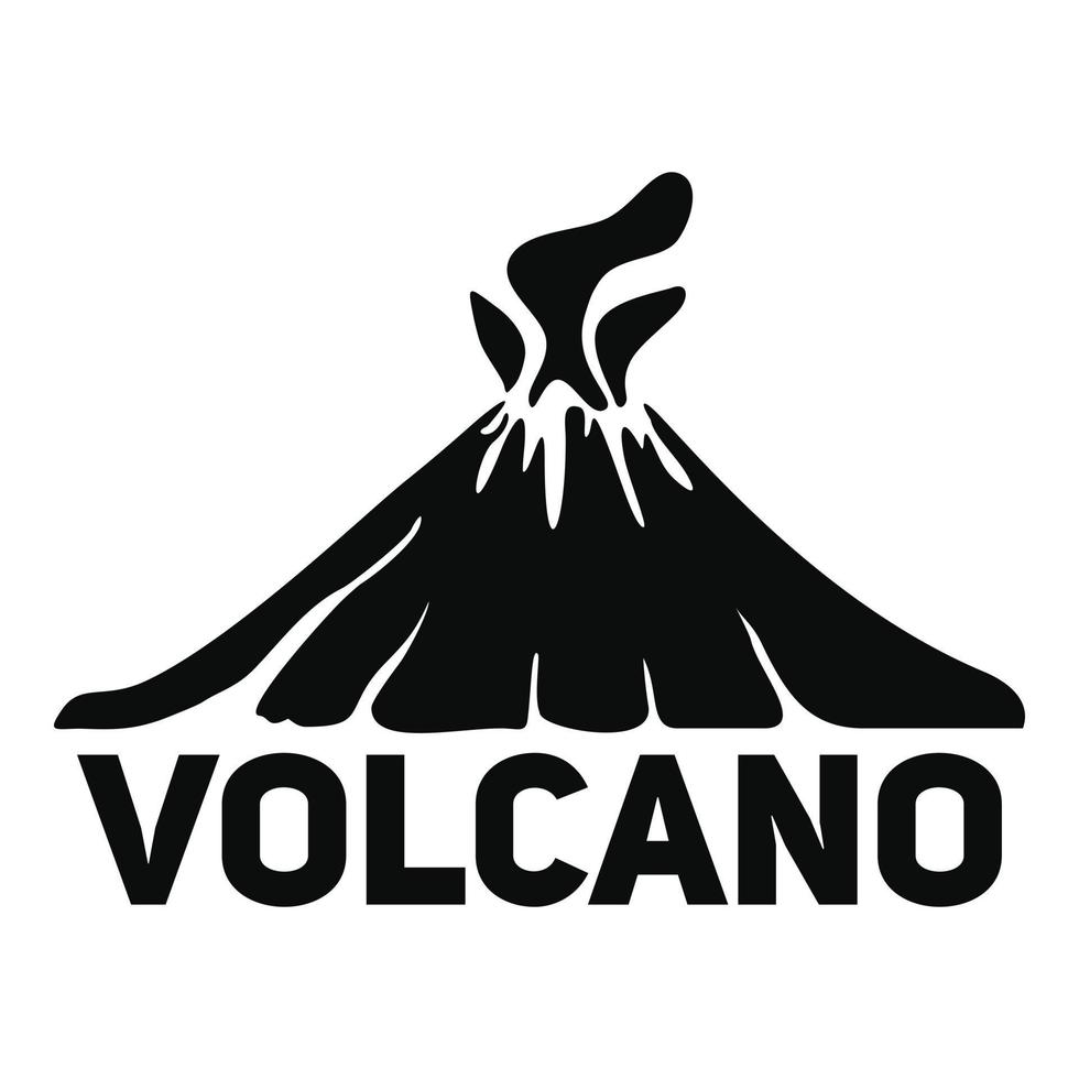 logotipo de la montaña del volcán, estilo simple vector