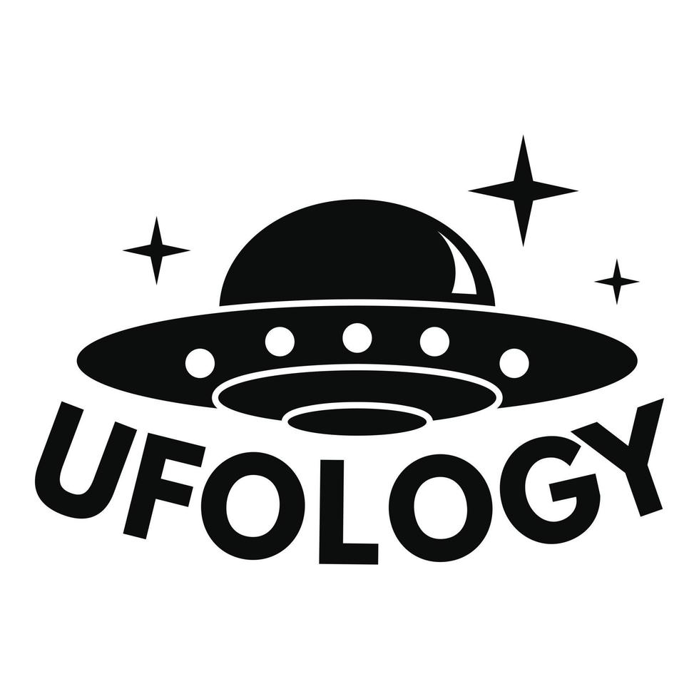 Ufology logo, simple style vector