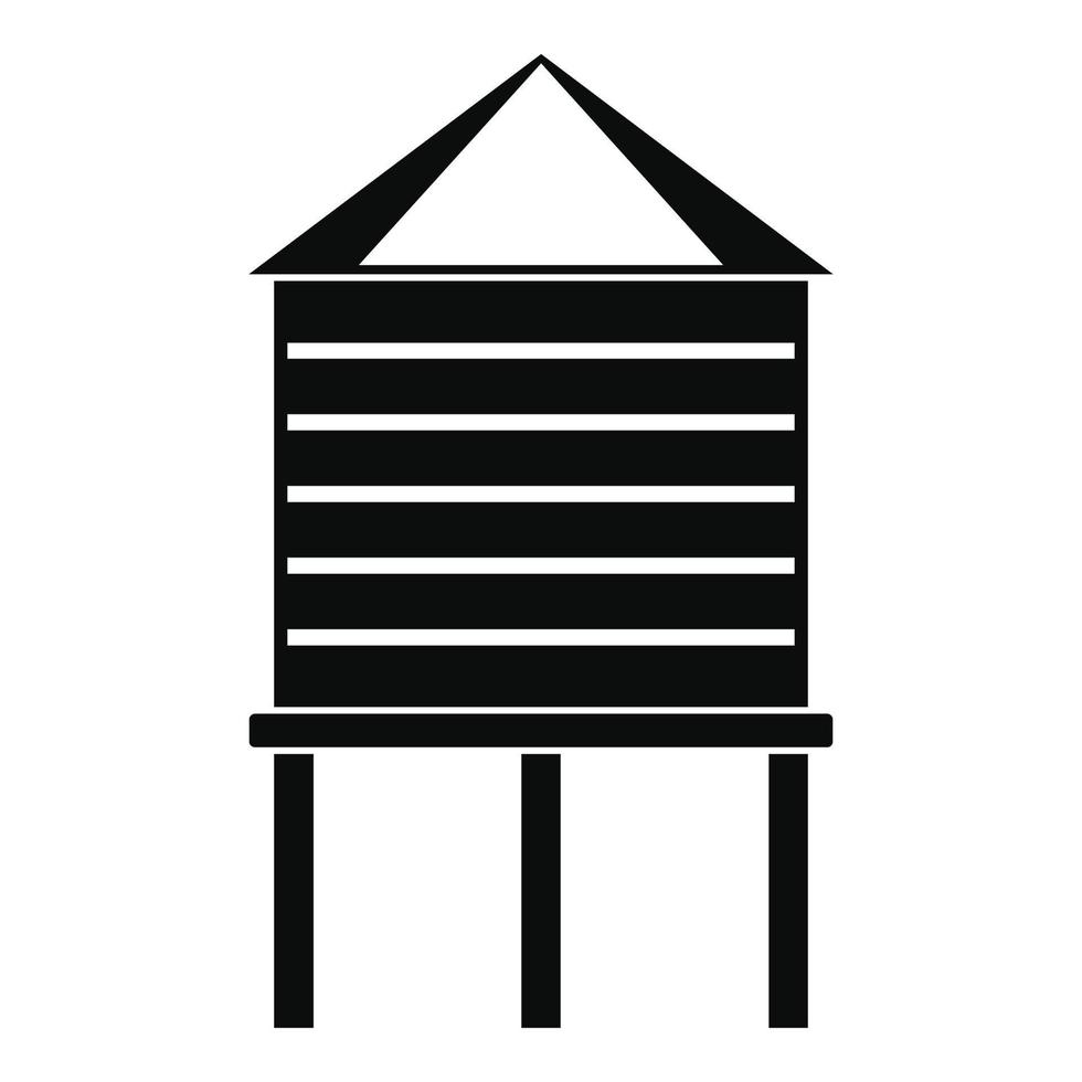 Farm water tower icon, simple style vector
