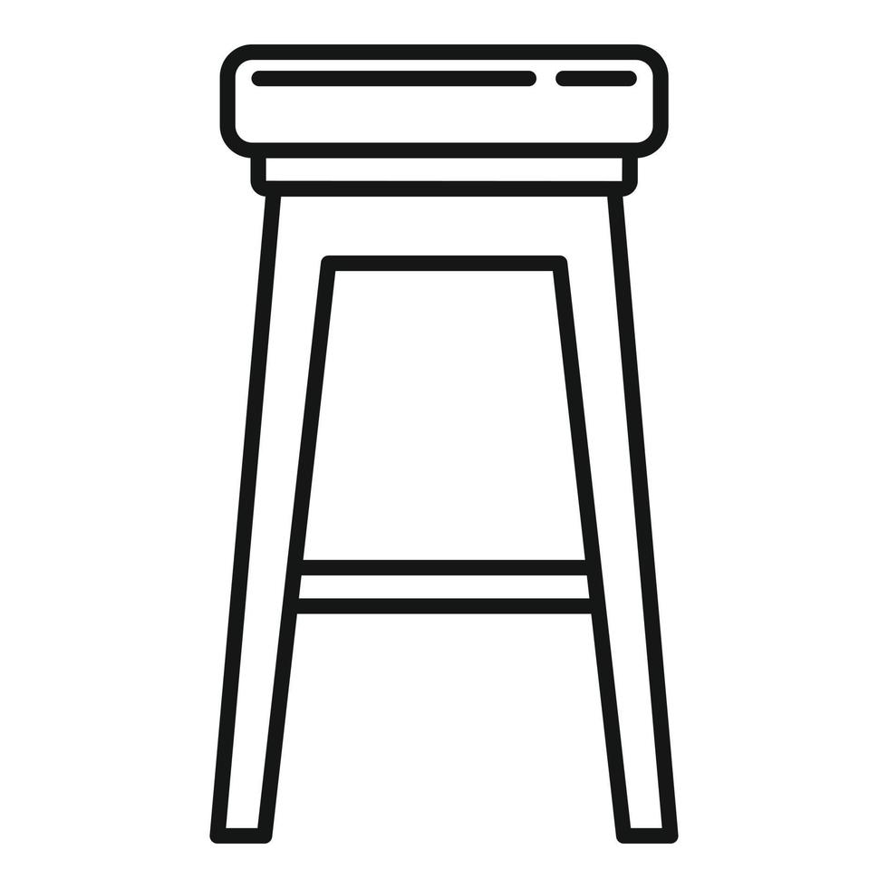 Coffee cafe chair icon, outline style vector