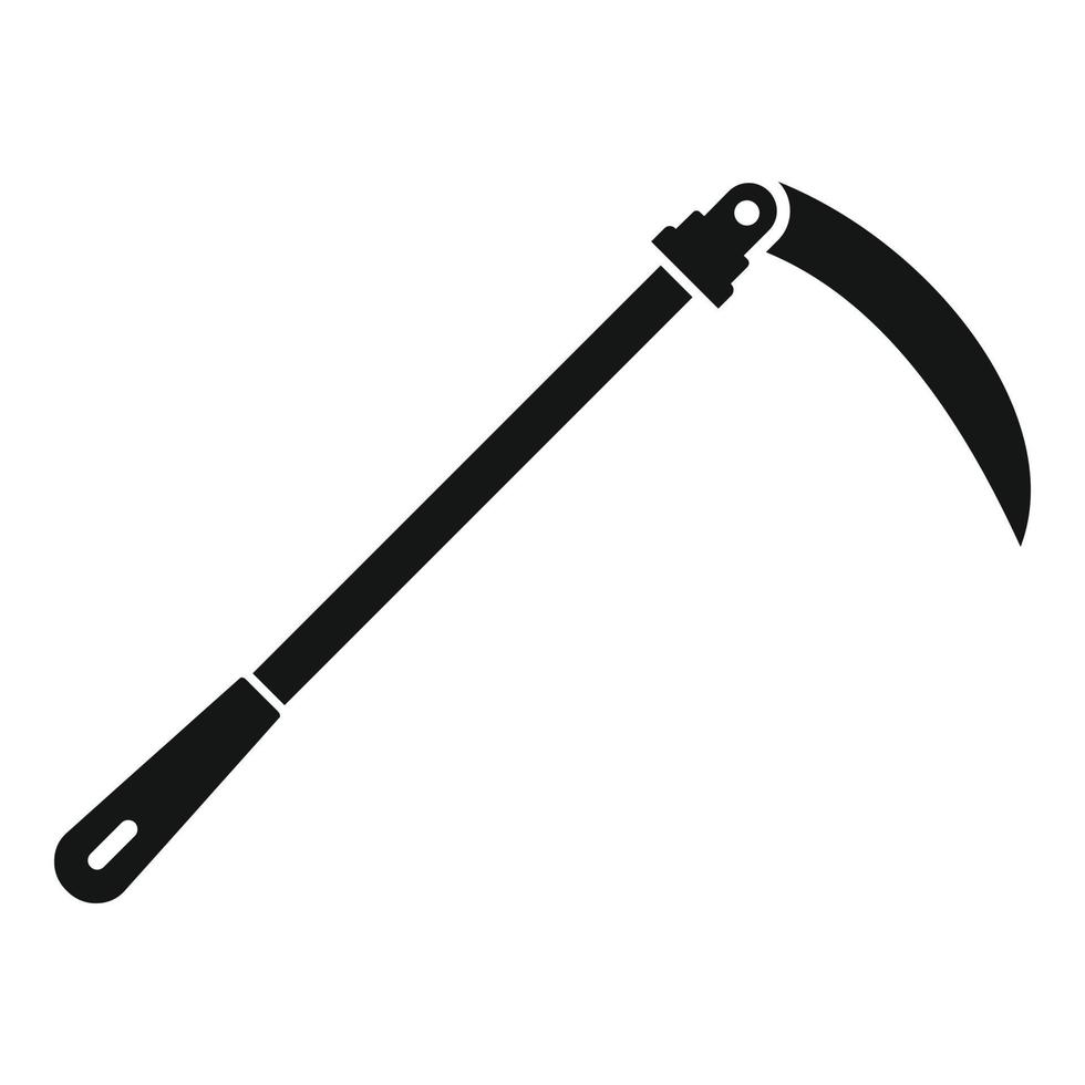 Hand scythe icon, simple style vector